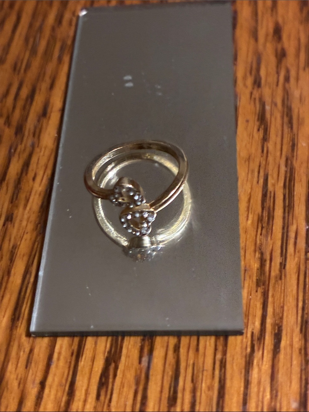 Gold-Tone Heart Cluster Ring - Gold
